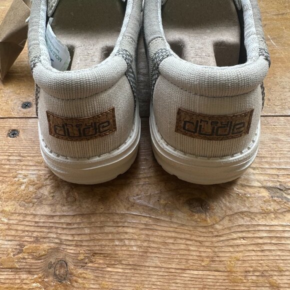 HEY DUDE WALLY LINEN NATURAL KHAKI 9 - Picture 4 of 5